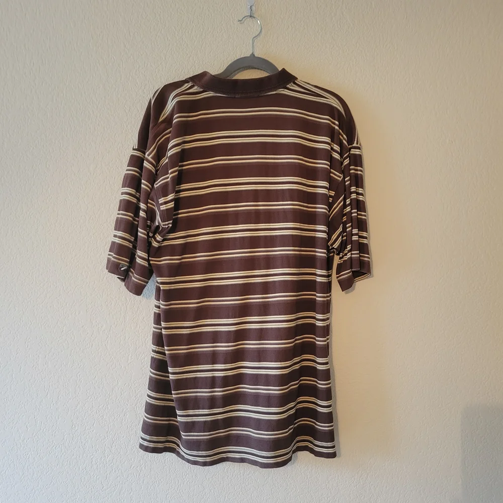 Cutter & Buck Brown and Cream Striped Polo - Picture 4 of 8